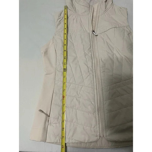 Smartwool Women's Off White Smartloft Hoodie Vest XS Nano Puffer Quilted Zip - Picture 6 of 9